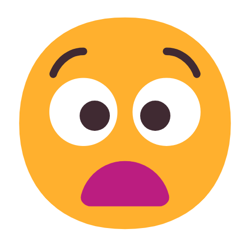Emoji 😧 Faccina Angosciata su Microsoft Windows 11 23H2.