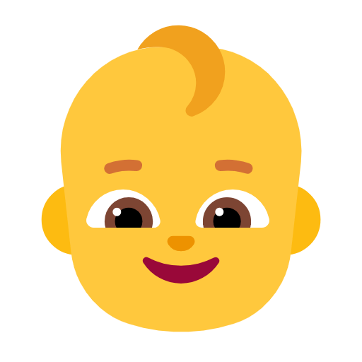 👶 Emoji Bebé en Microsoft Windows 11 23H2.