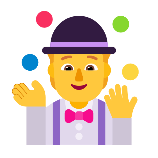 Emoji 🤹 Persona Che Fa Giocoleria su Microsoft Windows 11 23H2.