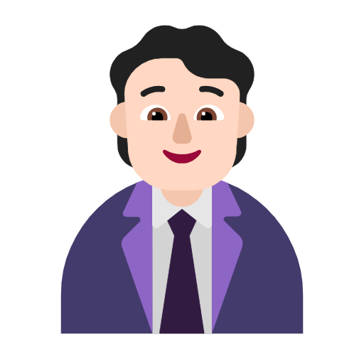 🧑🏻‍💼 Emoji Oficinista Hombre: Tono De Piel Claro en Microsoft Windows 11 23H2.