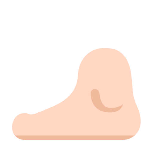 🦶🏻 Emoji Fuß: helle Hautfarbe Microsoft Windows 11 23H2.