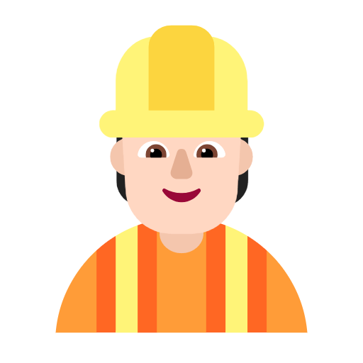👷🏻 Emoji Trabalhador De Construção Civil: Pele Clara na Microsoft Windows 11 23H2.