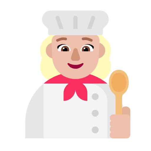 👩🏼‍🍳 Emoji Cocinera: Tono De Piel Claro Medio en Microsoft Windows 11 23H2.