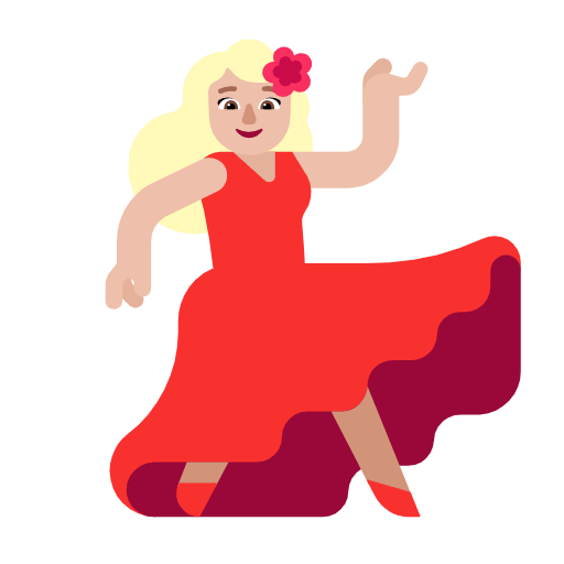 💃🏼 Emoji tanzende Frau: mittelhelle Hautfarbe Microsoft Windows 11 23H2.