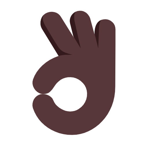 👌🏿 Emoji OK-Zeichen: dunkle Hautfarbe Microsoft Windows 11 23H2.