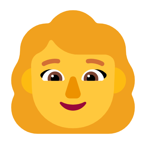 👩 Emoji Mujer en Microsoft Windows 11 23H2.