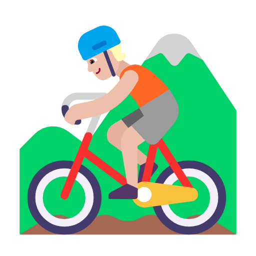 Emoji 🚵🏼 Ciclista Di Mountain Bike: Carnagione Abbastanza Chiara su Microsoft Windows 11 23H2.