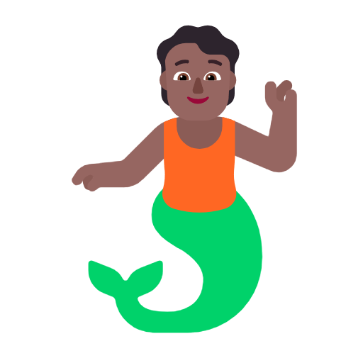 Emoji 🧜🏾 Sirena: Carnagione Abbastanza Scura su Microsoft Windows 11 23H2.