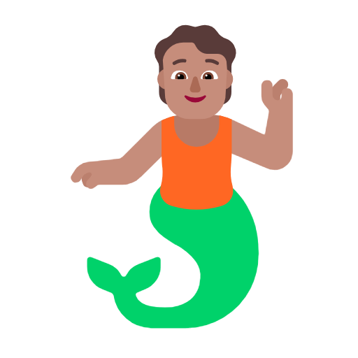 Emoji 🧜🏽 Sirena: Carnagione Olivastra su Microsoft Windows 11 23H2.