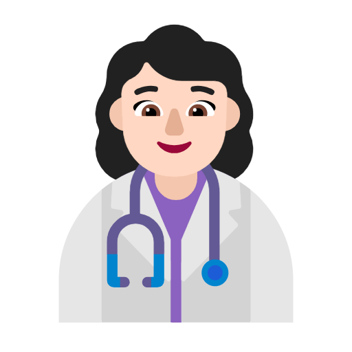 👩🏻‍⚕️ Emoji Profesional Sanitario Mujer: Tono De Piel Claro en Microsoft Windows 11 23H2.