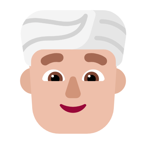👳🏼‍♂️ Emoji Hombre Con Turbante: Tono De Piel Claro Medio en Microsoft Windows 11 23H2.