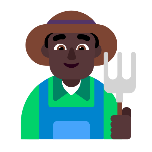 👨🏿‍🌾 Emoji Agricultor: Tono De Piel Oscuro en Microsoft Windows 11 23H2.