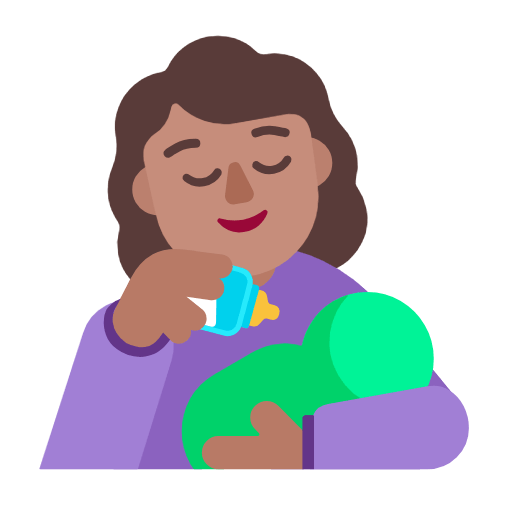 👩🏽‍🍼 Emoji Mujer Que Alimenta Al Bebé: Tono De Piel Medio en Microsoft Windows 11 23H2.