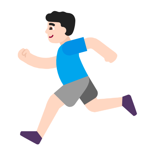 🏃🏻‍♂️ Emoji Hombre Corriendo: Tono De Piel Claro en Microsoft Windows 11 23H2.