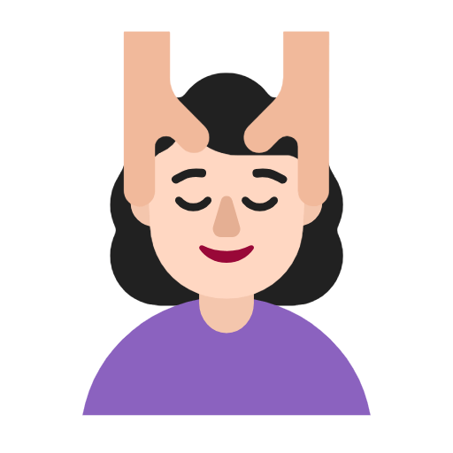 💆🏻‍♀️ Emoji Mujer Recibiendo Masaje: Tono De Piel Claro en Microsoft Windows 11 23H2.