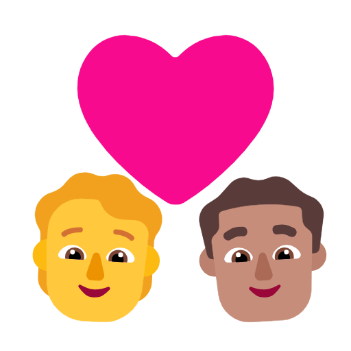 Emoji 🧑‍❤️‍👨🏽 Coppia Con Cuore: persona, uomo, Nessun tono della pelle, Carnagione Olivastra su Microsoft Windows 11 23H2.