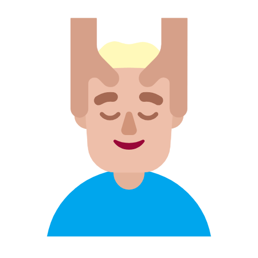 Emoji 💆🏼‍♂️ Uomo Che Riceve Un Massaggio: Carnagione Abbastanza Chiara su Microsoft Windows 11 23H2.