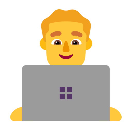 👨‍💻 Emoji Tecnólogo en Microsoft Windows 11 23H2.