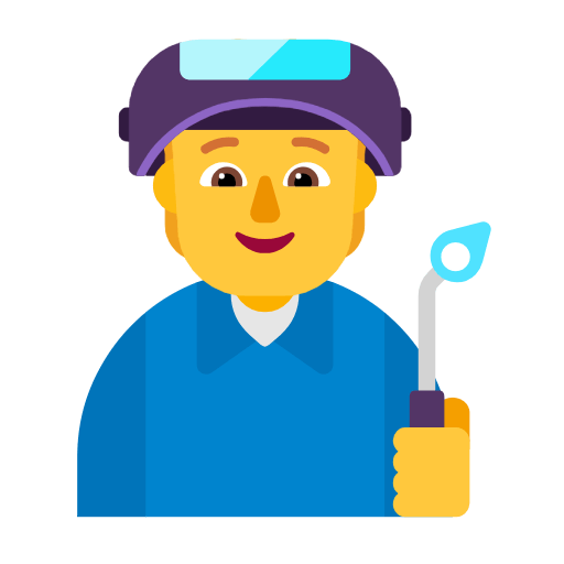 Emoji 🧑‍🏭 Persona Che Lavora In Fabbrica su Microsoft Windows 11 23H2.