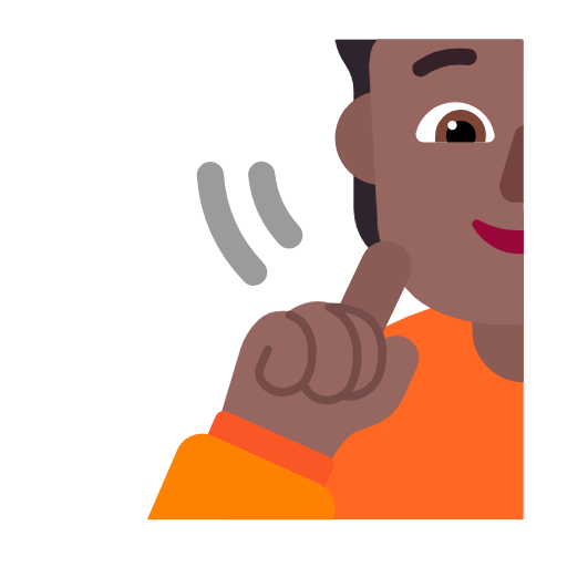 Emoji 🧏🏾 Persona Con Problemi Di Udito: Carnagione Abbastanza Scura su Microsoft Windows 11 23H2.