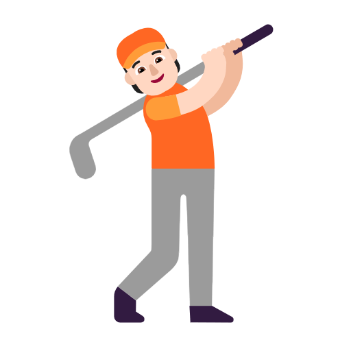 Emoji 🏌🏻 Persona Che Gioca A Golf: Carnagione Chiara su Microsoft Windows 11 23H2.