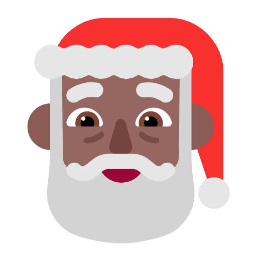 Emoji 🎅🏾 Babbo Natale: Carnagione Abbastanza Scura su Microsoft Windows 11 23H2.