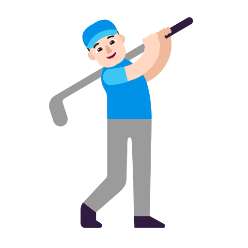Emoji 🏌🏻‍♂️ Golfista Uomo: Carnagione Chiara su Microsoft Windows 11 23H2.