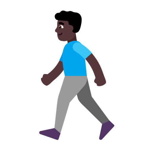 🚶🏿‍♂️ Emoji Hombre Caminando: Tono De Piel Oscuro en Microsoft Windows 11 23H2.