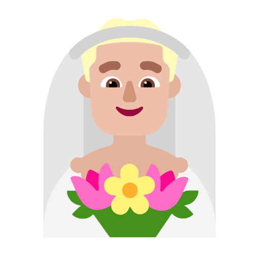 Emoji 👰🏼‍♂️ Sposo Con Velo: Carnagione Abbastanza Chiara su Microsoft Windows 11 23H2.