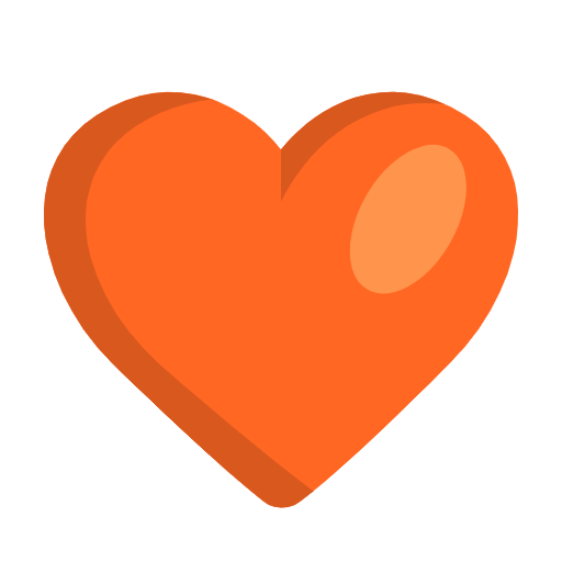 🧡 Emoji Corazón Naranja en Microsoft Windows 11 23H2.