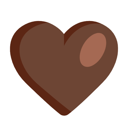 🤎 Emoji Corazón Marrón en Microsoft Windows 11 23H2.