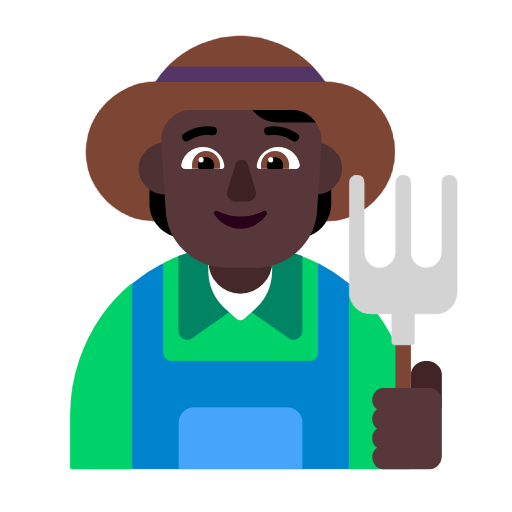 Emoji 🧑🏿‍🌾 Agricoltore: Carnagione Scura su Microsoft Windows 11 23H2.