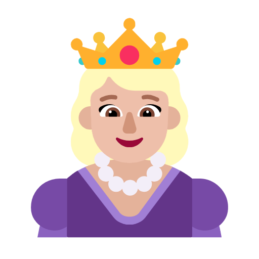👸🏼 Emoji Princesa: Tono De Piel Claro Medio en Microsoft Windows 11 23H2.