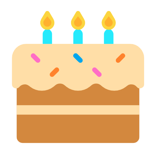 Emoji 🎂 Torta Di Compleanno su Microsoft Windows 11 23H2.