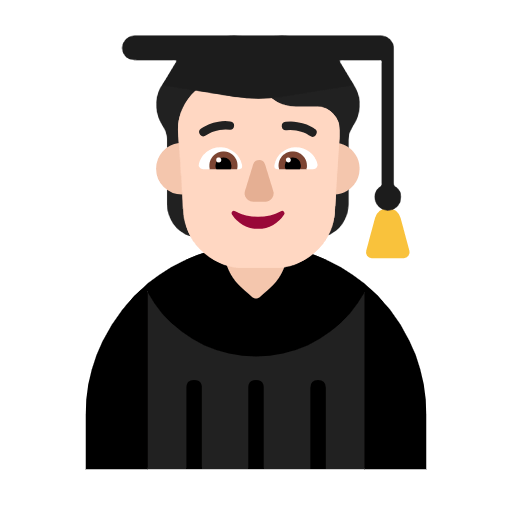 Emoji 🧑🏻‍🎓 Studente: Carnagione Chiara su Microsoft Windows 11 23H2.