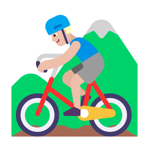 🚵🏼‍♂️ Emoji Mountainbiker: mittelhelle Hautfarbe Microsoft Windows 11 23H2.