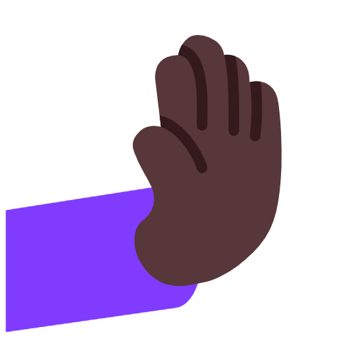 🫸🏿 Emoji Nach Rechts Drückende Hand: Dunkle Hautfarbe Microsoft Windows 11 23H2.