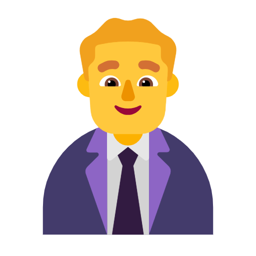 👨‍💼 Emoji Oficinista Hombre en Microsoft Windows 11 23H2.