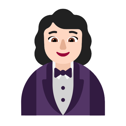 🤵🏻‍♀️ Emoji Mujer Con Esmoquin: Tono De Piel Claro en Microsoft Windows 11 23H2.