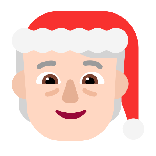 🧑🏻‍🎄 Emoji Mx Claus: Tono De Piel Claro en Microsoft Windows 11 23H2.