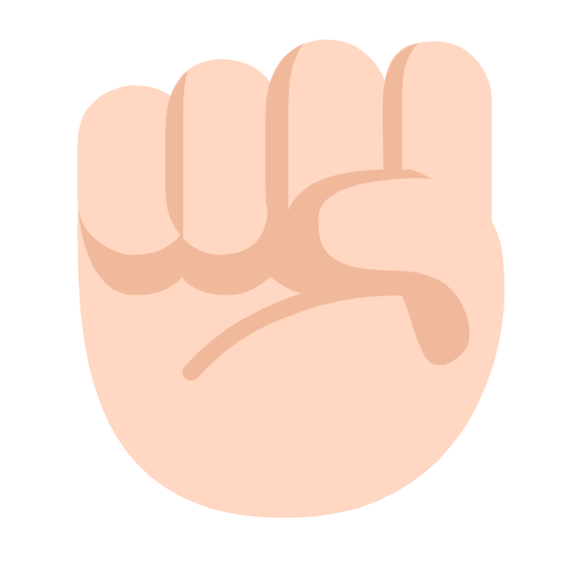 Emoji ✊🏻 Pugno: Carnagione Chiara su Microsoft Windows 11 23H2.
