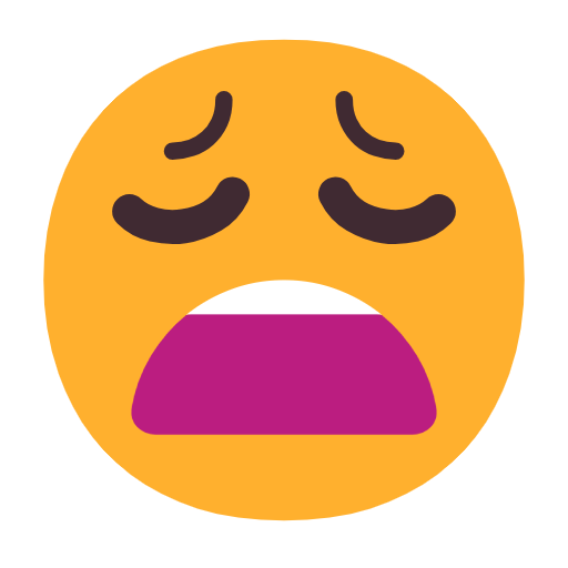 😩 Emoji Cara Agotada en Microsoft Windows 11 23H2.