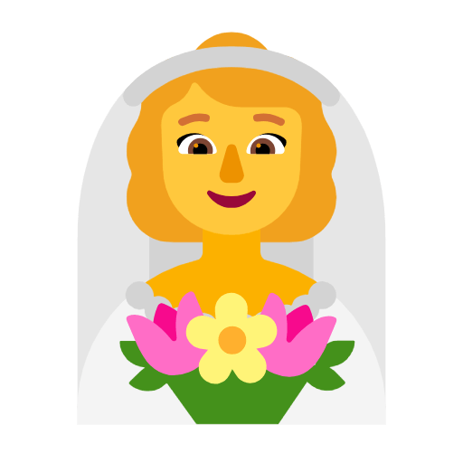 👰‍♀️ Emoji Frau in einem Schleier Microsoft Windows 11 23H2.