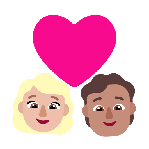 Emoji 👩🏼‍❤️‍🧑🏽 Coppia Con Cuore: Donna, persona, Carnagione Abbastanza Chiara, Carnagione Olivastra su Microsoft Windows 11 23H2.