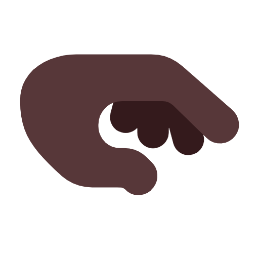 🫳🏿 Emoji Palma Da Mão Para Baixo: Pele Escura na Microsoft Windows 11 23H2.