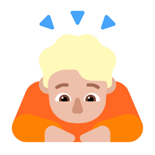 Emoji 🙇🏼 Persona Che Fa Un Inchino Profondo: Carnagione Abbastanza Chiara su Microsoft Windows 11 23H2.
