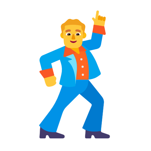 Emoji 🕺 Uomo Che Balla su Microsoft Windows 11 23H2.