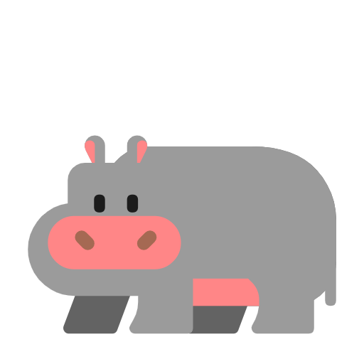Émoji 🦛 Hippopotame sur Microsoft Windows 11 23H2.