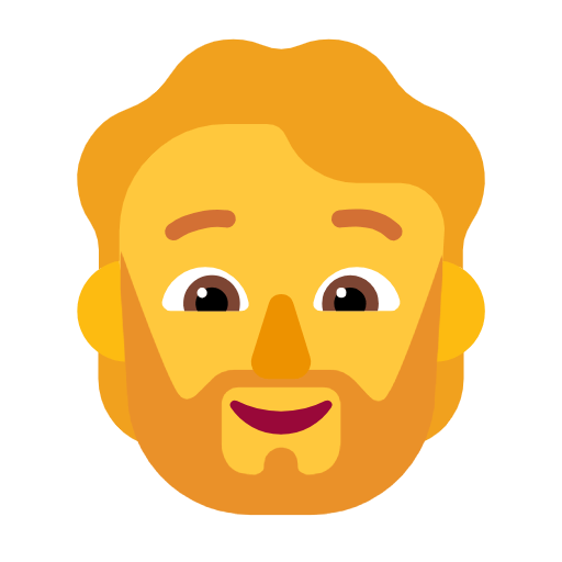 Emoji 🧔 Uomo Con La Barba su Microsoft Windows 11 23H2.
