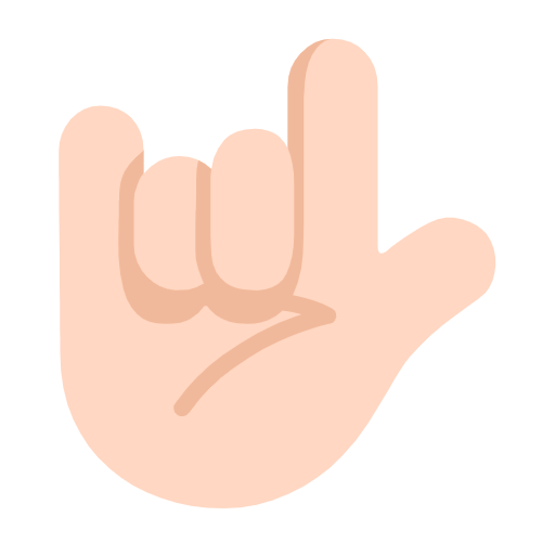 Emoji 🤟🏻 Gesto Ti Amo: Carnagione Chiara su Microsoft Windows 11 23H2.